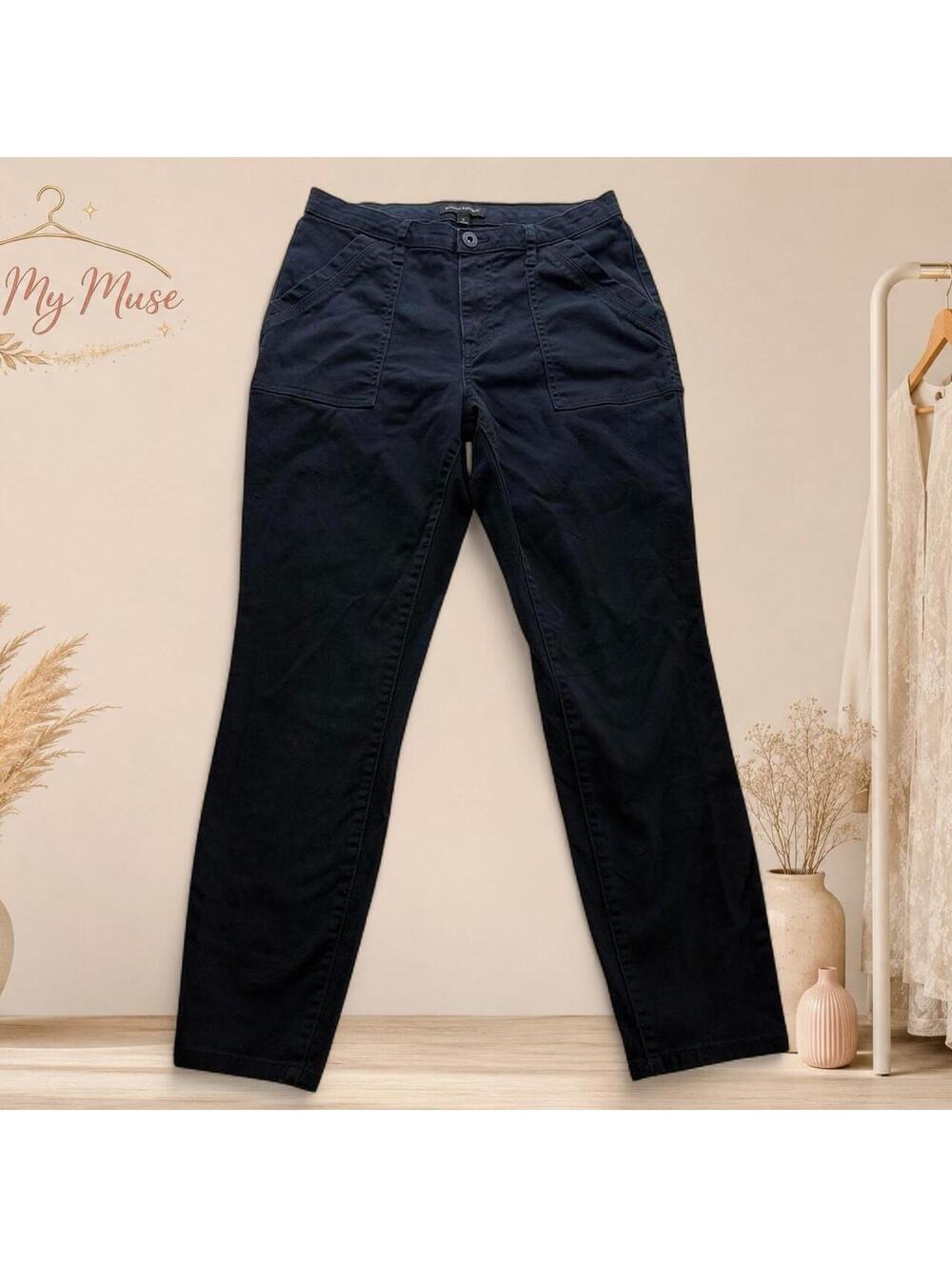 Banana Republic Women's Black and Navy Trousers